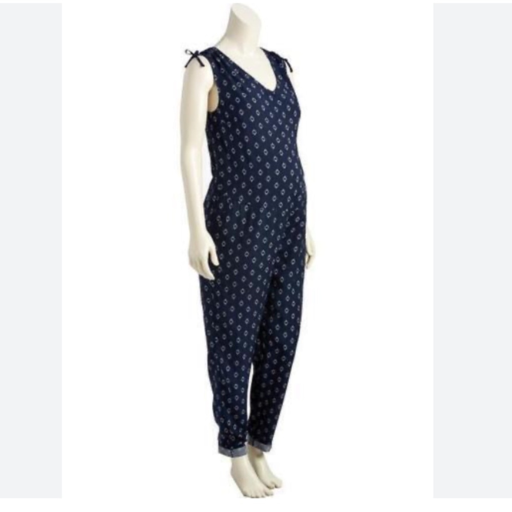 Old Navy Maternity Pattern Sleeveless Jumpsuit